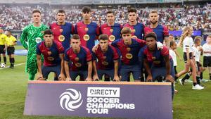 El once titular del FC Barcelona en el clásico