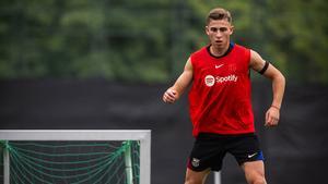 Fermín López se entrena en la Ciutat Esportiva