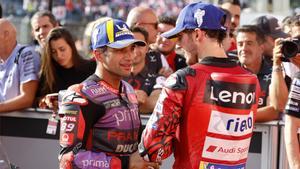 Martín y Bagnaia tras el GP de Japón