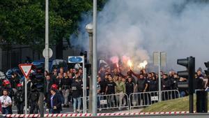 Los ultras del Anderlecht la liaron