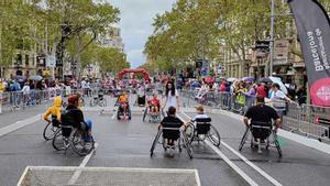 Un instant de la Jornada Inclusiva al Paseig de Gràcia