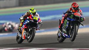 Quartararo (Yamaha) y Mir (Honda) en un Gran Premio