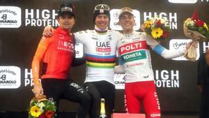 Pogacar, Pidcock y Pignoli conforman el podio del Giro Emilia 2024